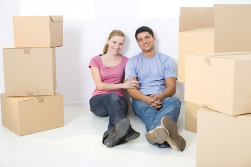 Local packing team in Brixton preparing household items for moving day