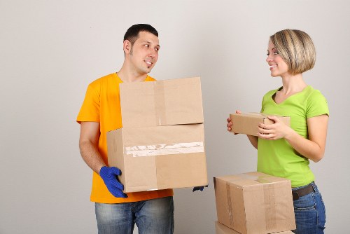 Loading furniture into a Brixton man and van service
